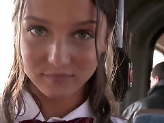FOXY DI fuch with horny ASIAN GUY ON BUS, hot interracial porn video